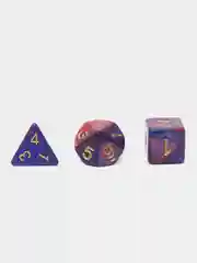 Красный дайсы-кубики "Галактика" для Dungeons and Dragons (ДнД), 7 штук