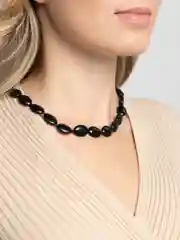 Бусы из черного агата