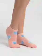 Розовый носки женские короткие сердечки