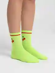 Лайм носки женские высокие, цветные