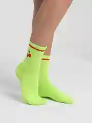 Лайм носки женские высокие, цветные