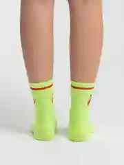Лайм носки женские высокие, цветные