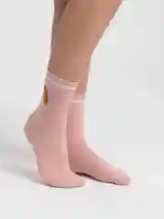 Розовый носки женские высокие, цветные