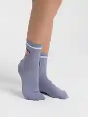 Голубой носки женские высокие, цветные