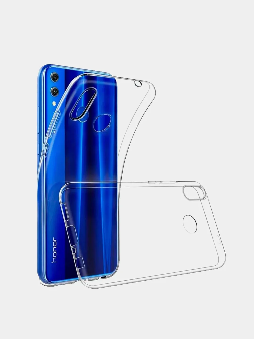 Чехол для Honor 8X прозрачный, силиконовый