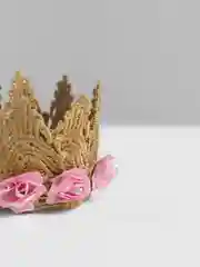 Розовый повязка для детей "Корона с цветами"