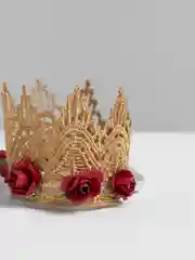 Белый повязка для детей "Корона с цветами"