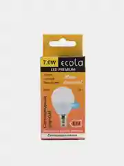 Лампа светодиодная Ecola (0% коэф. пульсации) 7W 220V E14 Шар 2700К (теплый)
