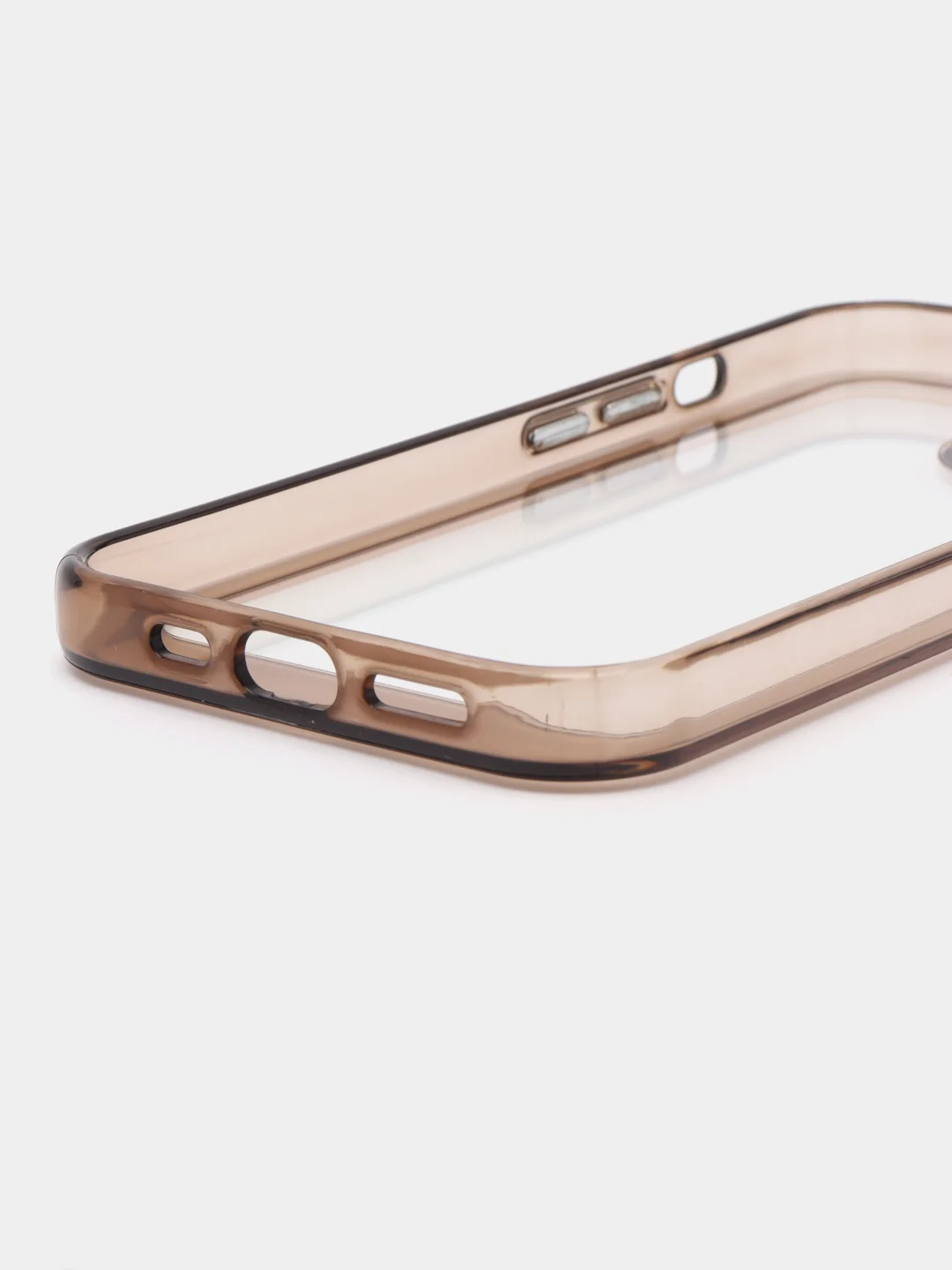 Тёмно-коричневый чехол Armour для iPhone 13 противоударный, полупрозрачный