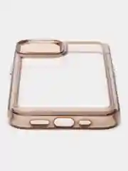 Тёмно-коричневый чехол Armour для iPhone 13 противоударный, полупрозрачный