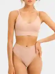 Розовый комплект нижнего белья женское , купальник , спортивный топ