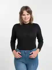 Черный боди с длинными рукавами