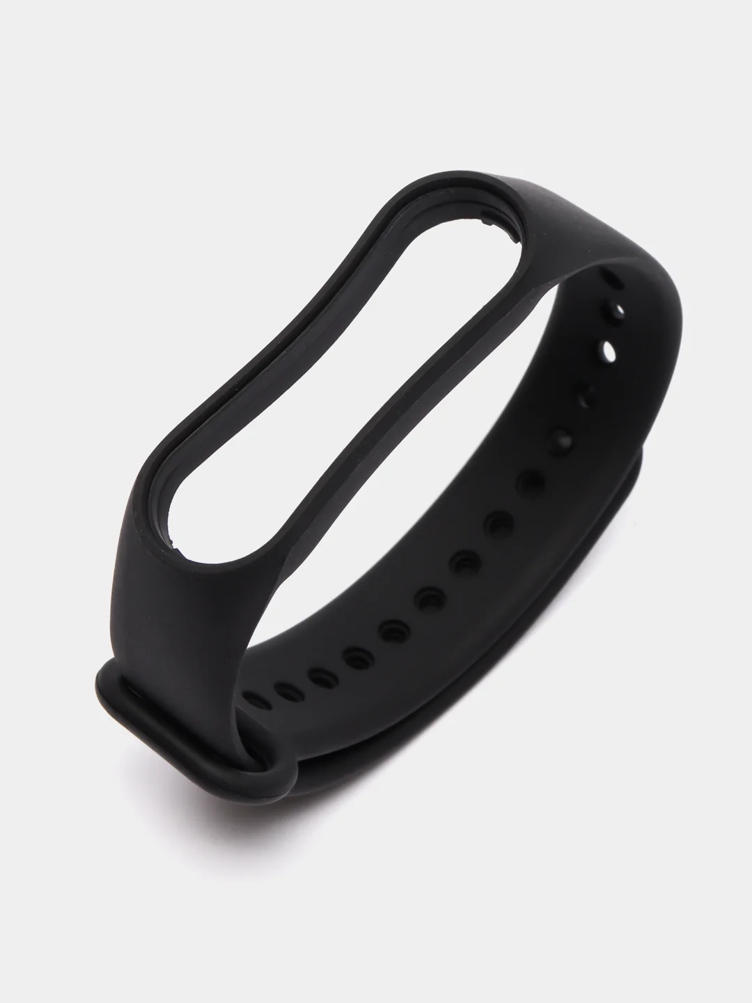 Черный ремешок силиконовый для Xiaomi Mi Band 7, Сяоми Ми Банд 7