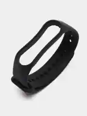 Черный ремешок силиконовый для Xiaomi Mi Band 7, Сяоми Ми Банд 7