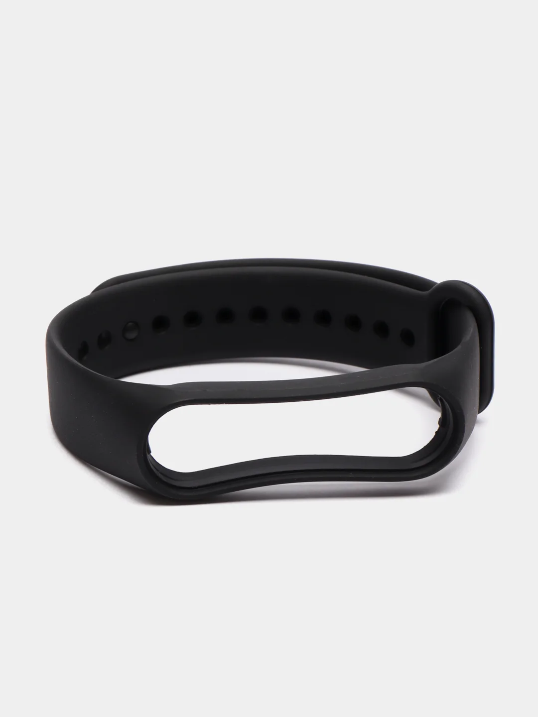Черный ремешок силиконовый для Xiaomi Mi Band 7, Сяоми Ми Банд 7