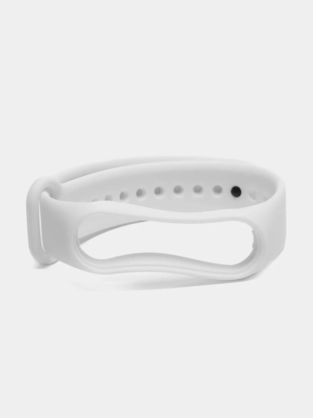 Белый ремешок силиконовый для Xiaomi Mi Band 7, Сяоми Ми Банд 7