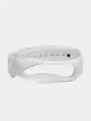 Белый ремешок силиконовый для Xiaomi Mi Band 7, Сяоми Ми Банд 7