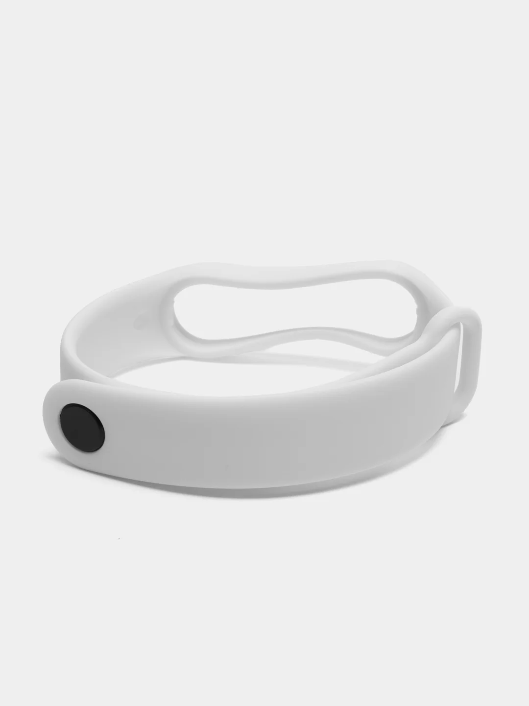 Белый ремешок силиконовый для Xiaomi Mi Band 7, Сяоми Ми Банд 7