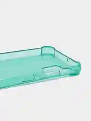 Бирюзовый чехол на Samsung Galaxy A32 4G, прозрачный, противоударный, плотный, неоновый с оттенком