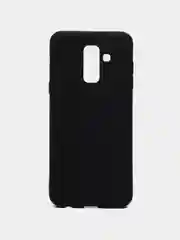 Черный чехол Samsung Galaxy A6+, A6 Plus, Галакси А6+, А6 Плюс силиконовый цветной матовый