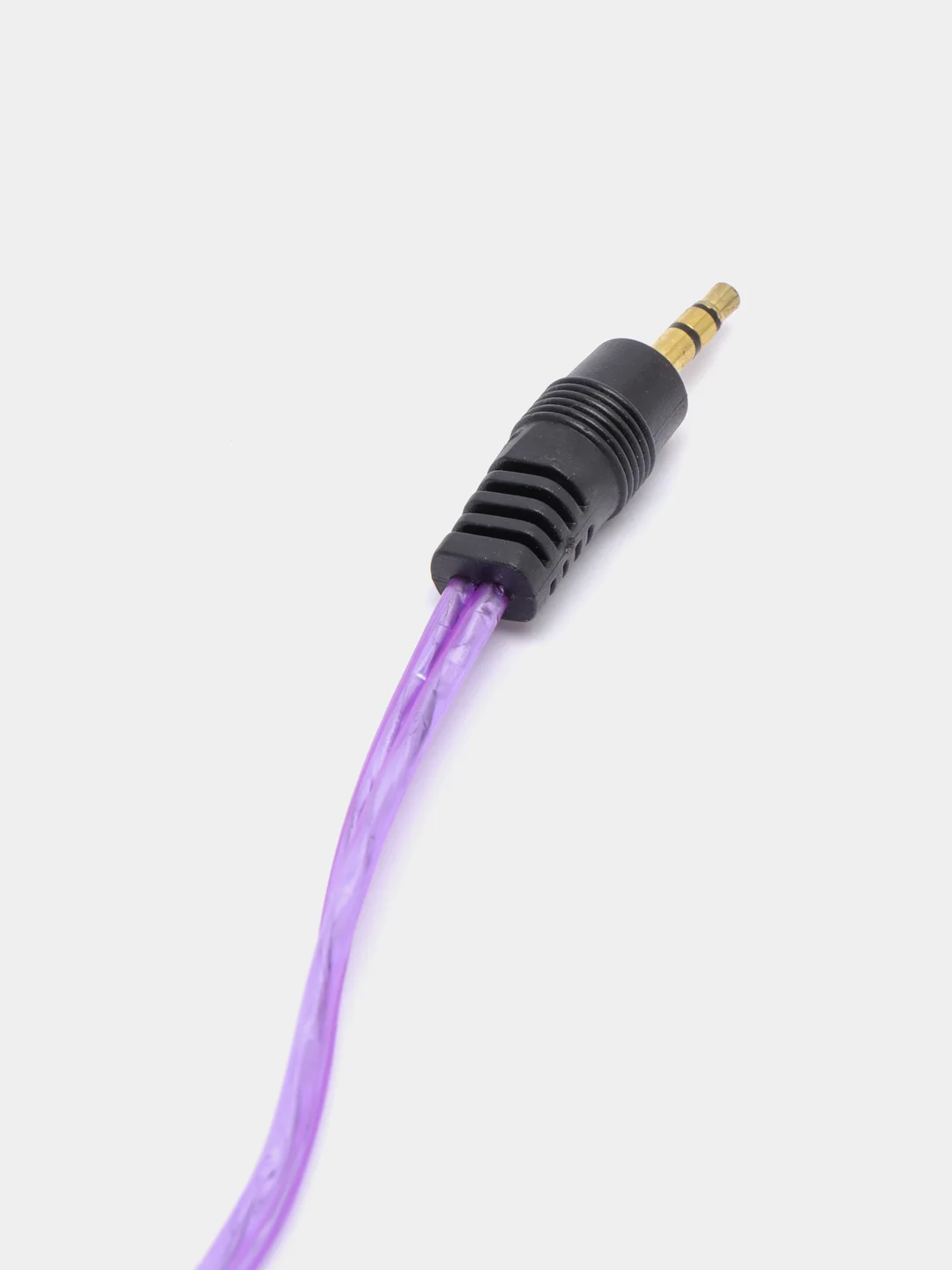 Фиолетовый аудио кабель аукс на тюльпаны 3.5 на 2RCA, 1.5 метра