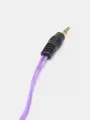 Фиолетовый аудио кабель аукс на тюльпаны 3.5 на 2RCA, 1.5 метра