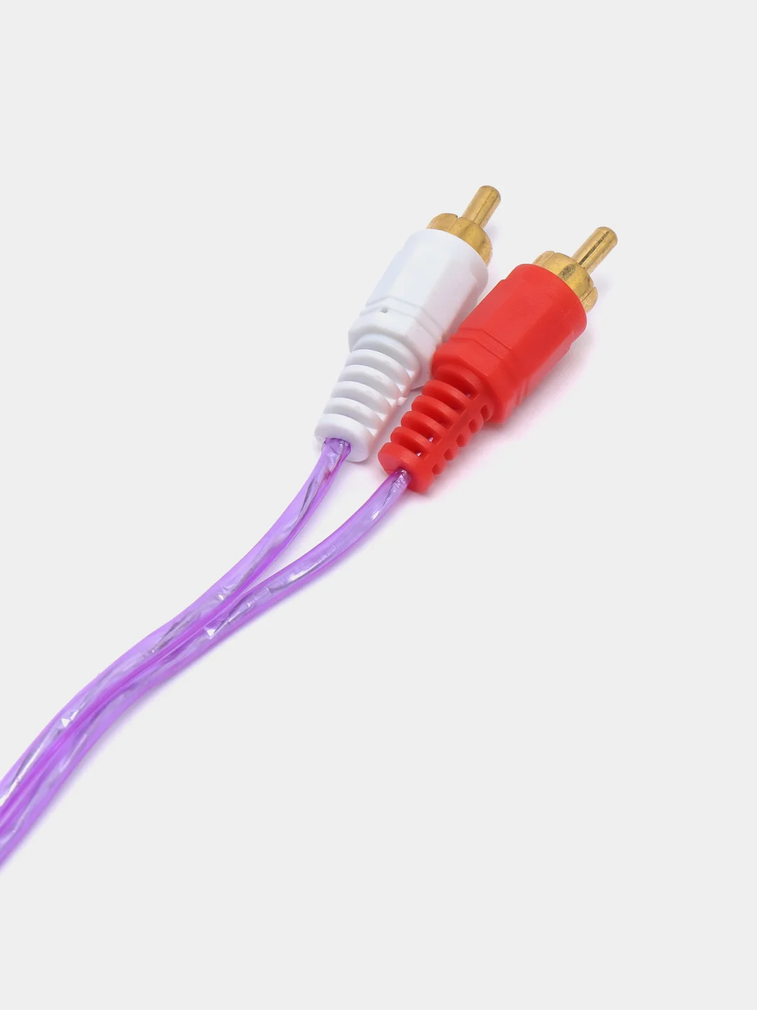 Фиолетовый аудио кабель аукс на тюльпаны 3.5 на 2RCA, 1.5 метра