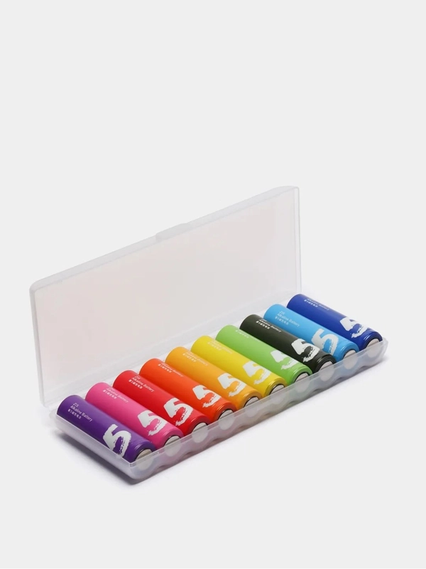 Батарейки алкалиновые Xiaomi ZMI Rainbow, AA пальчиковые и AAА мизинчиковые, 10 штук