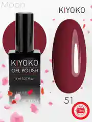 Гель лак для ногтей KIYOKO Moon 49-54, 10g, красный лак для маникюра и педикюра