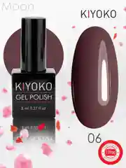 Тёмно-бордовый гель лак, гель-лак для ногтей KIYOKO Moon 1-6, 10g, коралловый горчичный вишневый