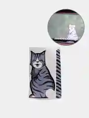Тёмно-серый наклейка на дворник авто "Кошачий хвост"