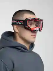 Красный кроссовые очки Vemar для мотокросса и эндуро