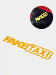 Желтый наклейка на автомобиль "Fake taxi"