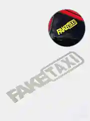 Белый наклейка на автомобиль "Fake taxi"