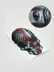 Алый наклейка на авто "Череп"