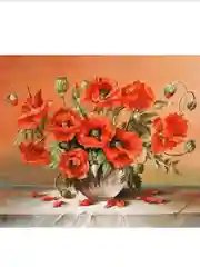 Красный алмазная мозаика, 35 х 25