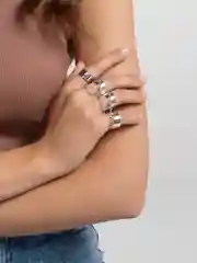 Серебряный набор колец