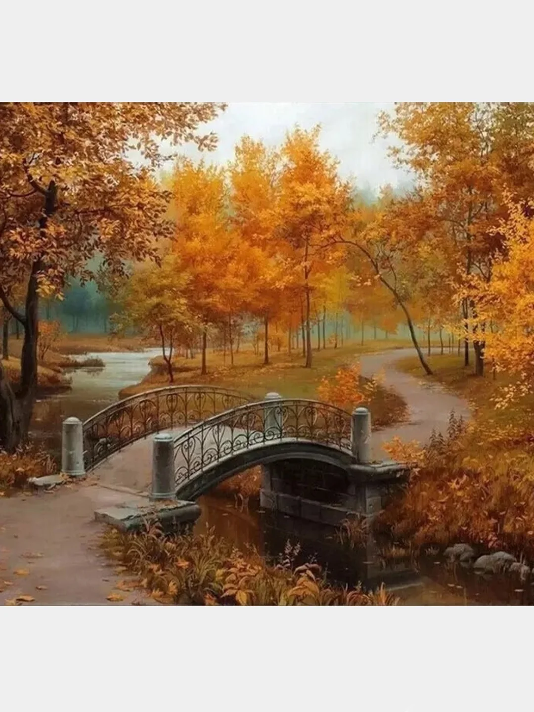 Золотой алмазная мозаика, 35 х 25