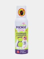 Спрей аэрозоль от комаров и клещей Picnic Baby, 125 мл