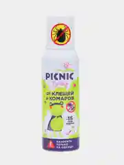 Спрей аэрозоль от комаров и клещей Picnic Baby, 125 мл