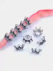 Серебряный кольца металлические, для волос, косичек и брейдов
