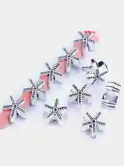 Серебряный кольца металлические, для волос, косичек и брейдов