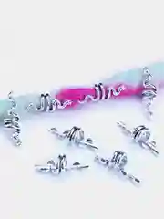 Серебряный кольца металлические, для волос, косичек и брейдов