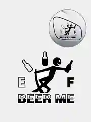 Черный наклейка на автомобиль "Beer me"