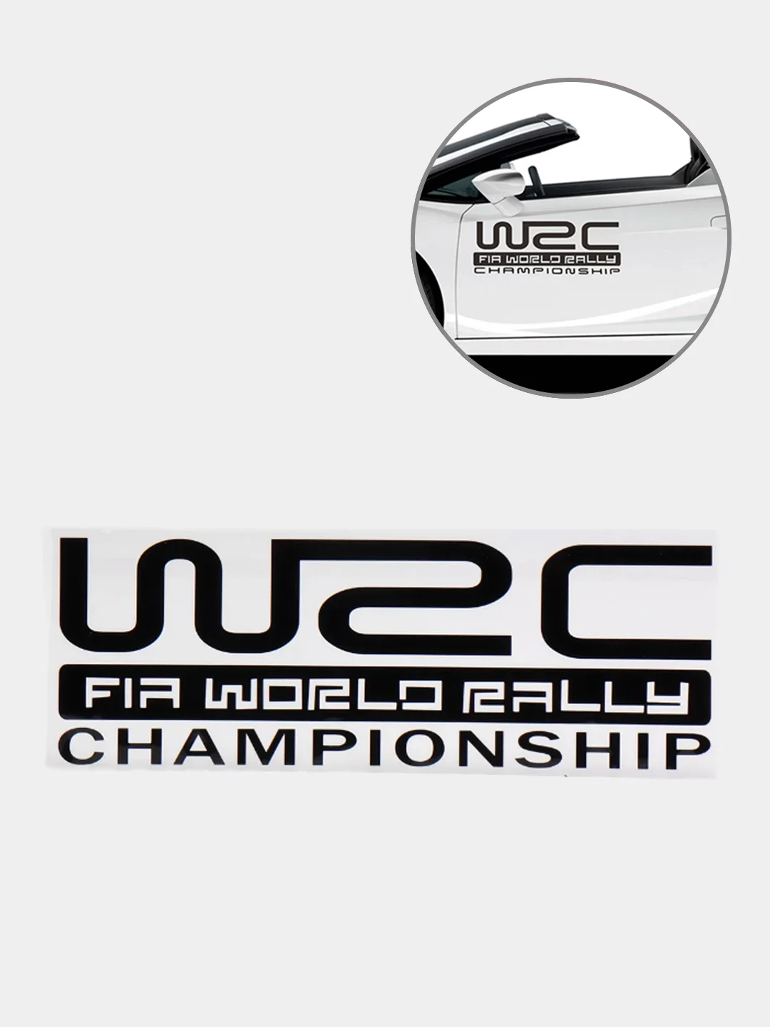 Черный наклейка на авто "WRC"