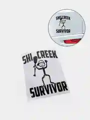 Черный наклейка на авто "Shit creek survivor"