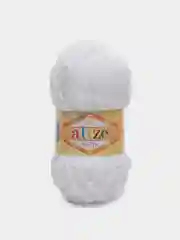 Белый пряжа Alize Softy, микрополиэстер, 50 г, 115 м