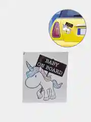 Белый наклейка на авто "Baby on board"