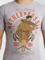 Серый металлик футболка Mother Russia Шолохов