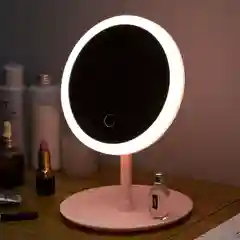 Белый зеркало для макияжа с подсветкой LED